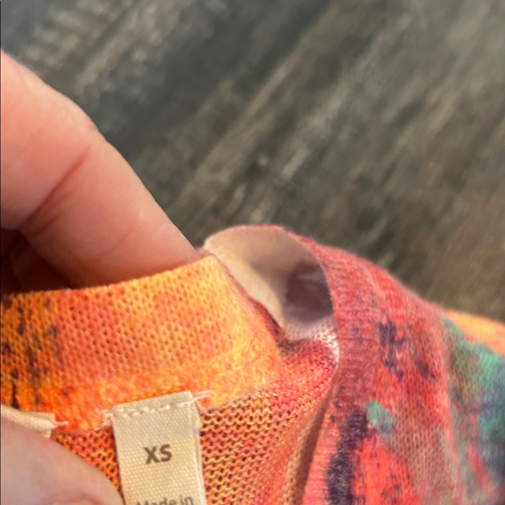 Soft Surroundings Multicolor Abstract V-Neck Tunic - Picture 3 of 5